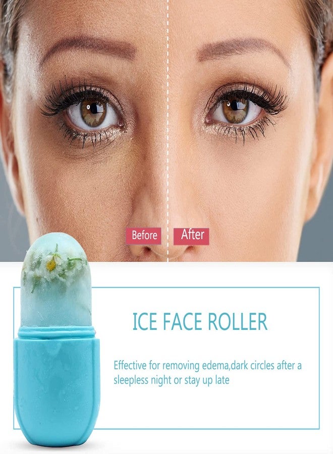 iMeasy Ice Roller for Face and Eye,Facial Beauty Ice Roller Skin Care Tools, Facial Cube, Gua Sha Face Massage, Silicone Ice Mold for Beauty (Blue) - Image 5